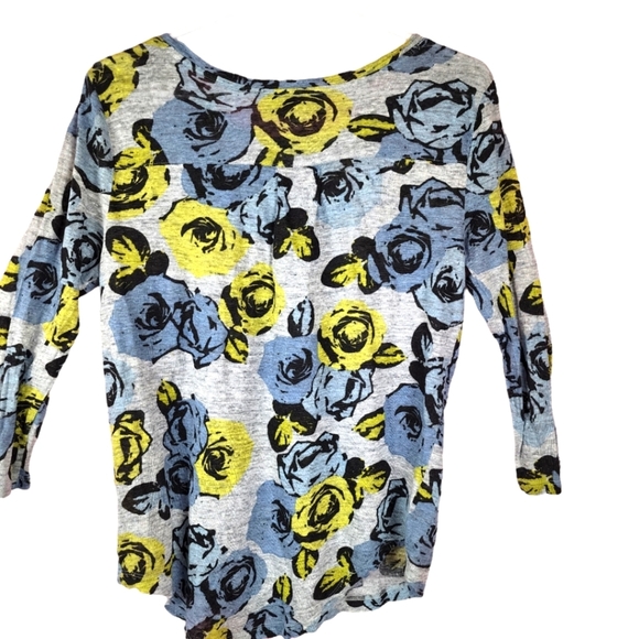 Anne Taylor Loft 100% Linen floral top - Picture 5 of 5